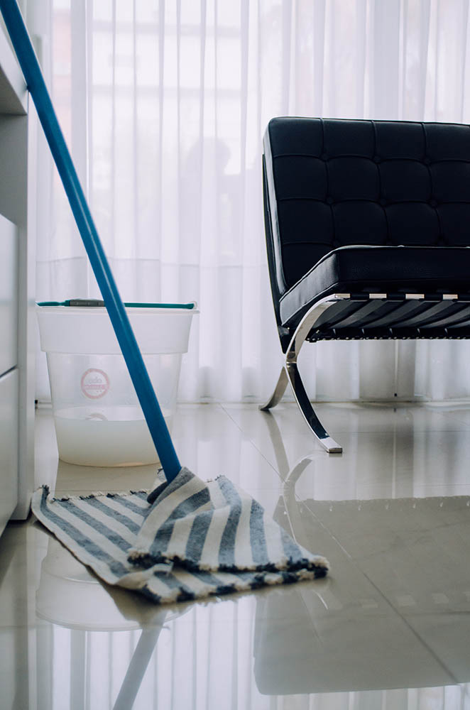 trapo de piso rayado